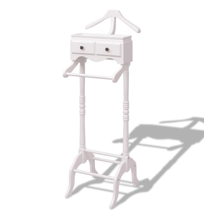 Portant à vêtements avec armoire Bois Blanc | Mobilier & Déco