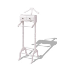 Portant à vêtements avec armoire Bois Blanc | Mobilier & Déco