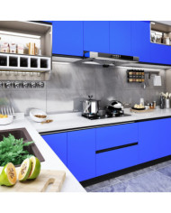 Film autoadhésif pour meubles Bleu brillant 500x90 cm PVC | Mobilier & Déco