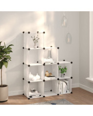 Cubes de rangement 9 pcs Transparent PP | Mobilier & Déco