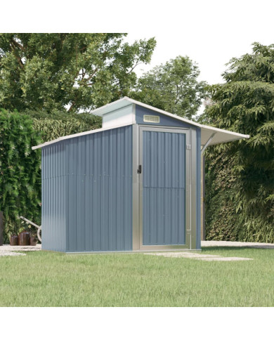 Abri de jardin Gris 270x130x208,5 cm Acier galvanisé | Mobilier & Déco