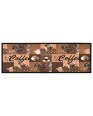 Tapis de cuisine lavable Marron café 60x180 cm | Mobilier & Déco