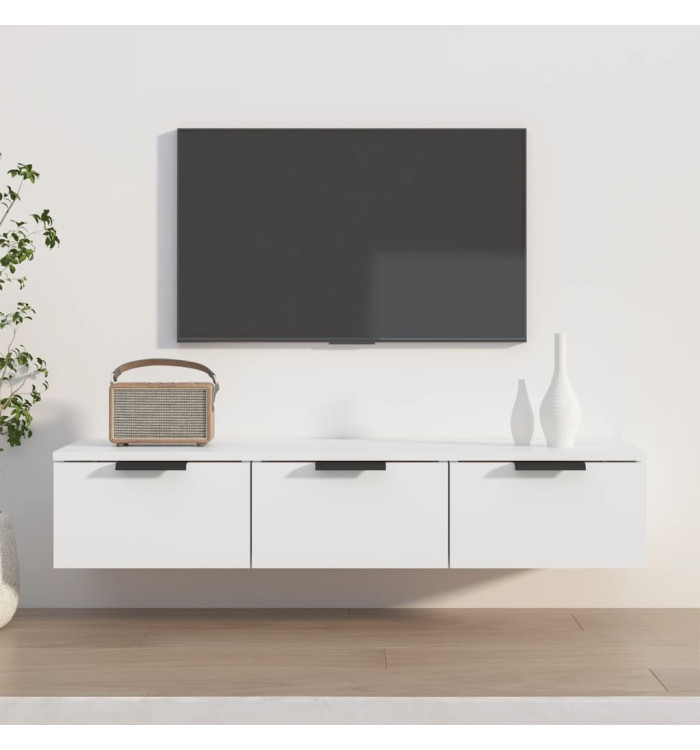 Armoire murale blanc 102x30x20 cm bois d'ingénierie | Mobilier & Déco