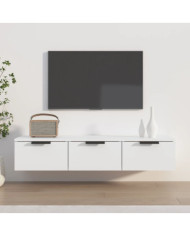 Armoire murale blanc 102x30x20 cm bois d'ingénierie | Mobilier & Déco