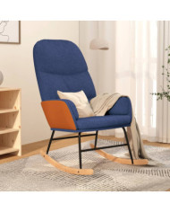 Chaise à bascule Bleu Tissu | Mobilier & Déco