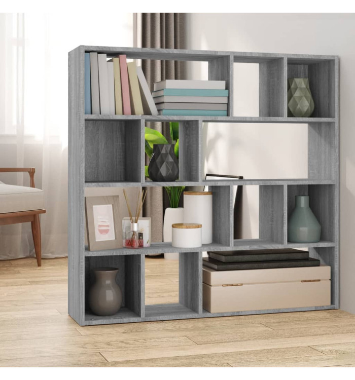 Bibliothèque/Séparateur de pièce Sonoma gris 105x24x102 cm | Mobilier & Déco