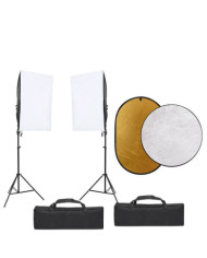 Kit de studio photo avec éclairage toile de fond et réflecteur | Mobilier & Déco
