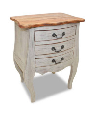 Table de chevet bois d'acajou massif 48x35x64 cm | Mobilier & Déco