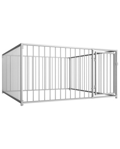 Chenil d'extérieur pour chiens 200 x 200 x 100 cm | Mobilier & Déco