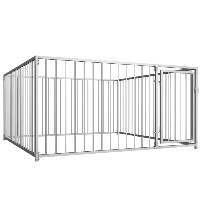 Chenil d'extérieur pour chiens 200 x 200 x 100 cm | Mobilier & Déco