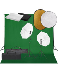 Kit de studio photo avec éclairage toile de fond et réflecteur | Mobilier & Déco