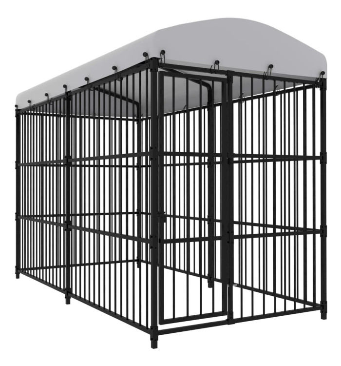 Chenil d'extérieur avec toit pour chiens 300x150x210 cm | Mobilier & Déco