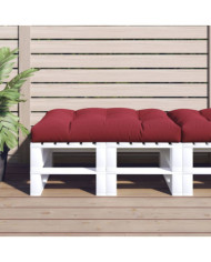 Coussin de palette rouge bordeaux 120x80x12 cm tissu | Mobilier & Déco