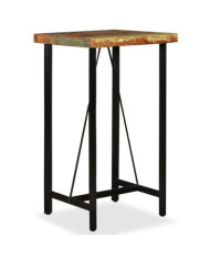 Table de bar Bois de récupération massif 60x60x107 cm | Mobilier & Déco