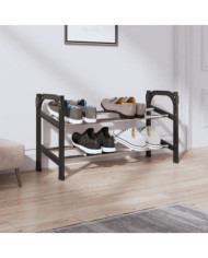 Meuble à chaussures extensible avec 2 étagères 119x24x37 cm | Mobilier & Déco