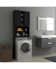 Meuble pour machine à laver Noir 64x25,5x190 cm | Mobilier & Déco