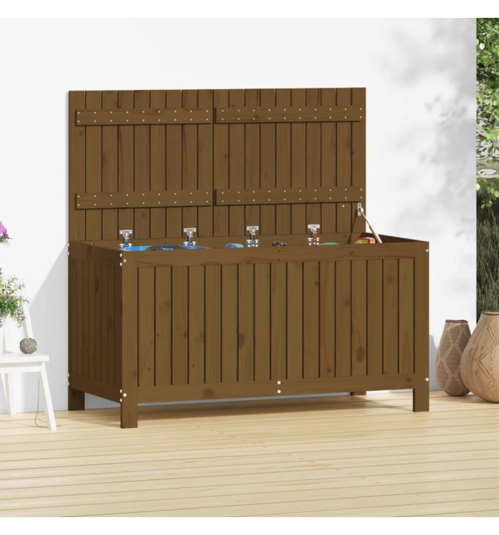 Boîte de rangement de jardin Marron miel 121x55x64 cm Bois pin | Mobilier & Déco