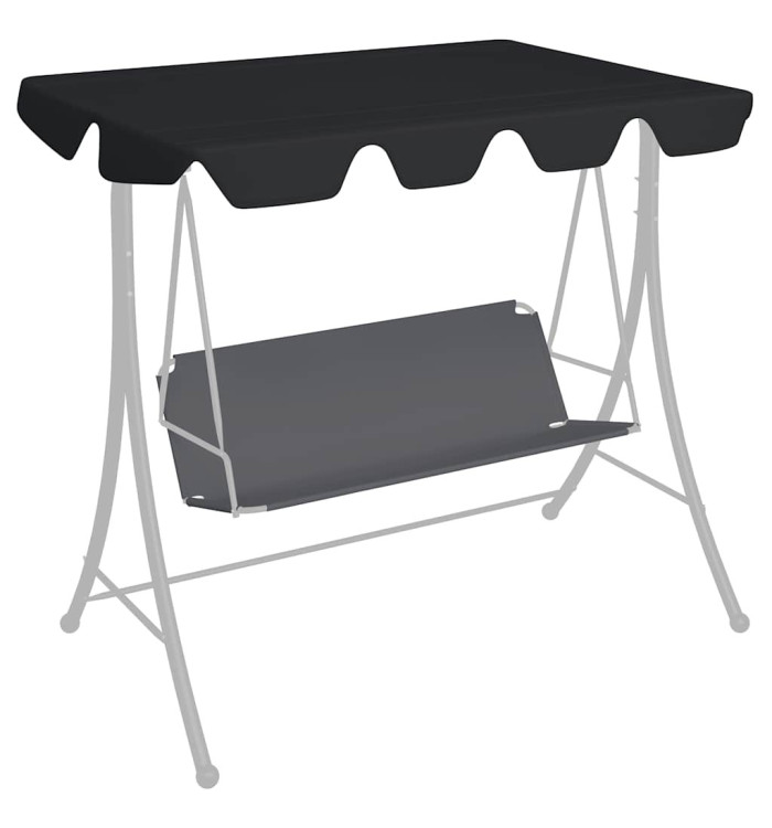 Toit de rechange de balançoire noir 188/168x145/110 cm | Mobilier & Déco