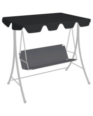 Toit de rechange de balançoire noir 188/168x145/110 cm | Mobilier & Déco