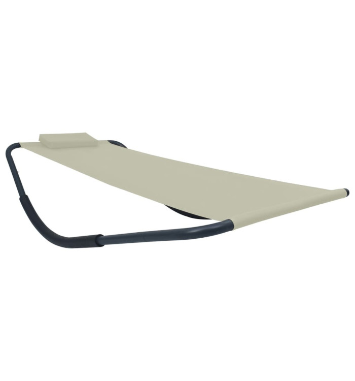 Lit de jardin Crème 200x90 cm Acier | Mobilier & Déco
