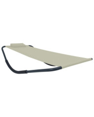 Lit de jardin Crème 200x90 cm Acier | Mobilier & Déco