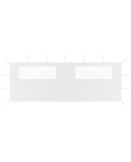 Paroi latérale de belvédère avec fenêtres 6x2 m blanc | Mobilier & Déco