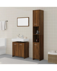 Ensemble de meubles de salle de bain 3 pcs Chêne marron | Mobilier & Déco