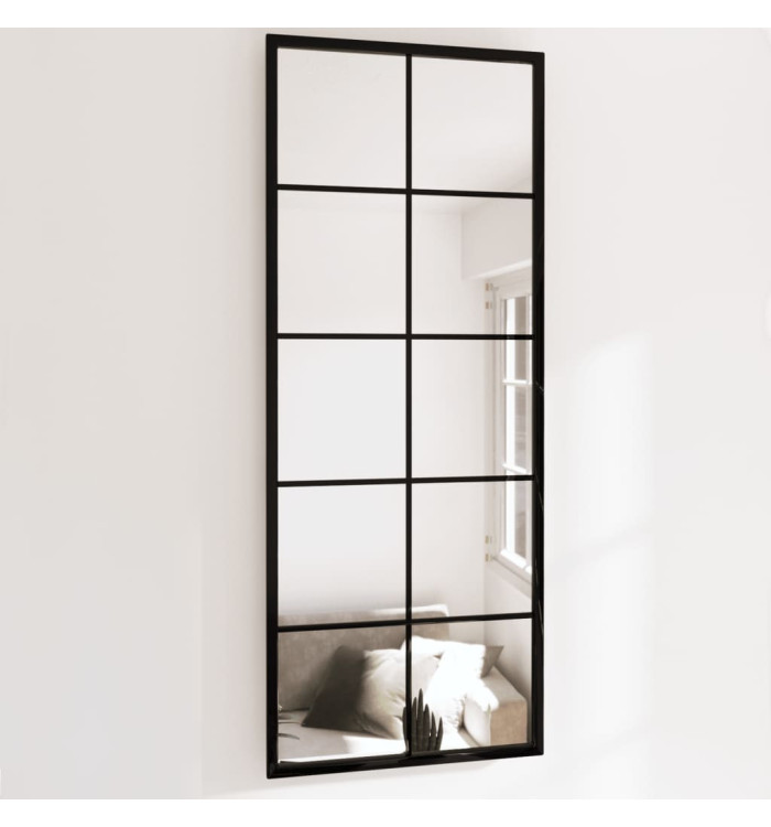 Miroirs muraux 2 pcs noir 100x40 cm métal | Mobilier & Déco