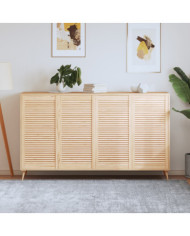 Portes d'armoire à persiennes 4 pcs 99,3x49,4 cm pin massif | Mobilier & Déco