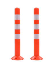 Borne de contrôle de la circulation 2 pcs Plastique 75 cm | Mobilier & Déco