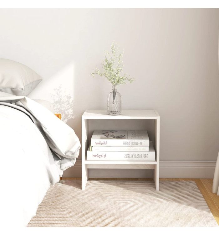 Tables de chevet 2 pcs Blanc 40x30,5x40 cm Bois de pin massif | Mobilier & Déco