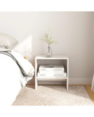 Tables de chevet 2 pcs Blanc 40x30,5x40 cm Bois de pin massif | Mobilier & Déco
