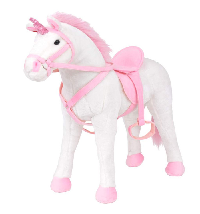Jouet en peluche Licorne Blanc et rose XXL | Mobilier & Déco