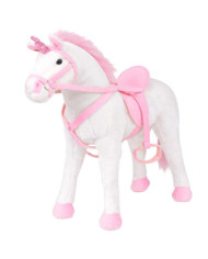 Jouet en peluche Licorne Blanc et rose XXL | Mobilier & Déco