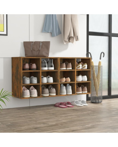 Armoires à chaussures 2 pcs Chêne fumé 52,5x30x50 cm | Mobilier & Déco