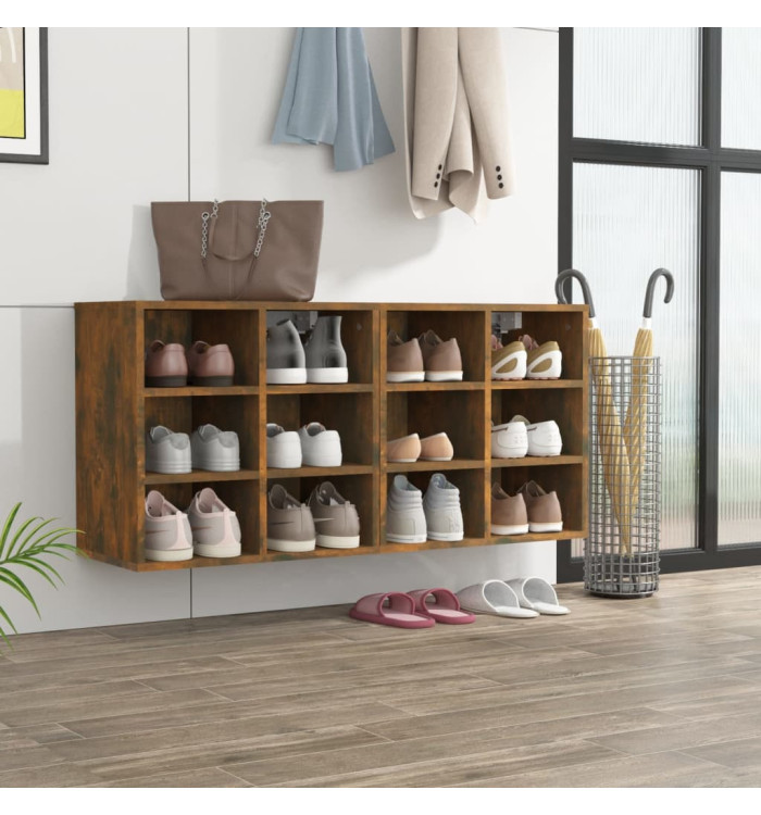 Armoires à chaussures 2 pcs Chêne fumé 52,5x30x50 cm | Mobilier & Déco