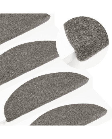 Tapis d'escalier auto-adhésifs 10 pcs gris 56x17x3 cm | Mobilier & Déco