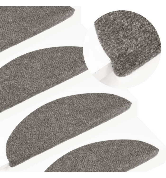 Tapis d'escalier auto-adhésifs 10 pcs gris 56x17x3 cm | Mobilier & Déco