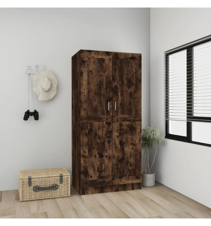 Garde-robe Chêne fumé 82,5x51,5x180 cm Bois d'ingénierie | Mobilier & Déco