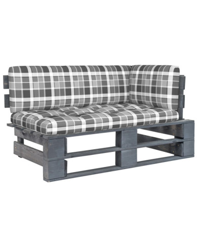 Canapé d'angle palette de jardin Gris Bois de pin imprégné | Mobilier & Déco