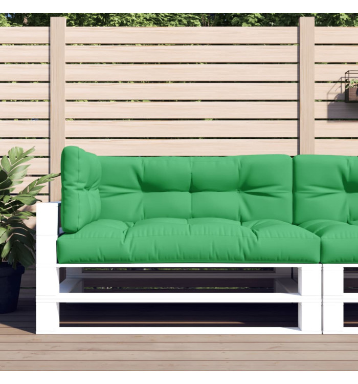 Coussins de palette lot de 3 vert tissu | Mobilier & Déco