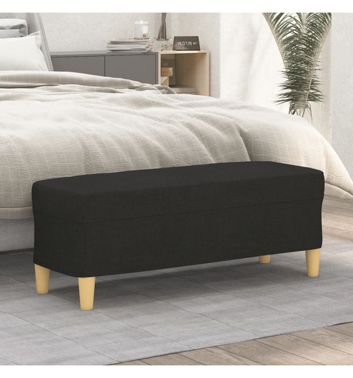 Banc Noir 100x35x41 cm Tissu | Mobilier & Déco