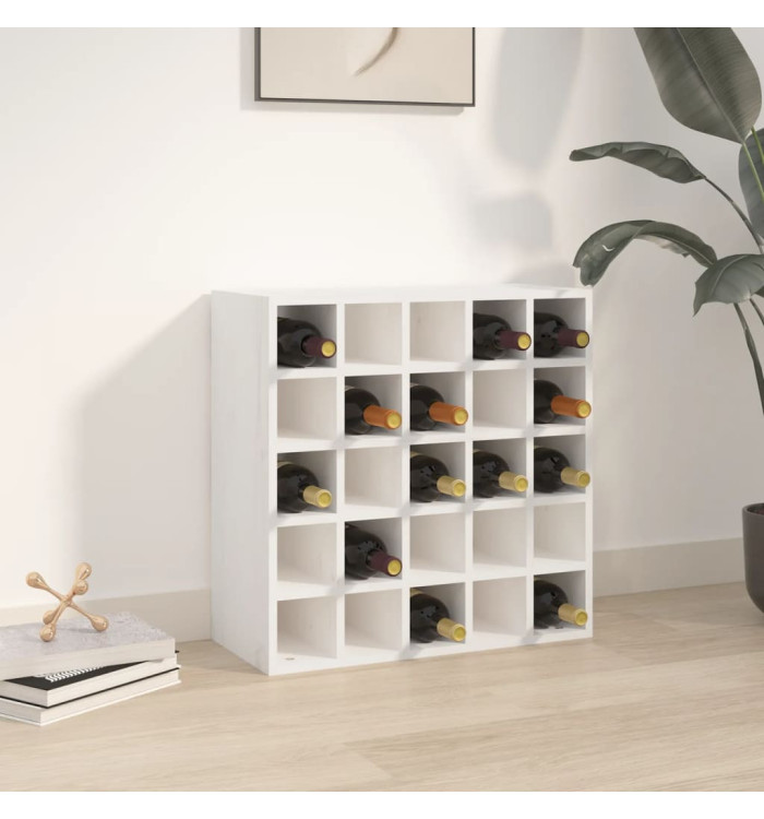 Armoire à vin Blanc 56x25x56 cm Bois de pin massif | Mobilier & Déco