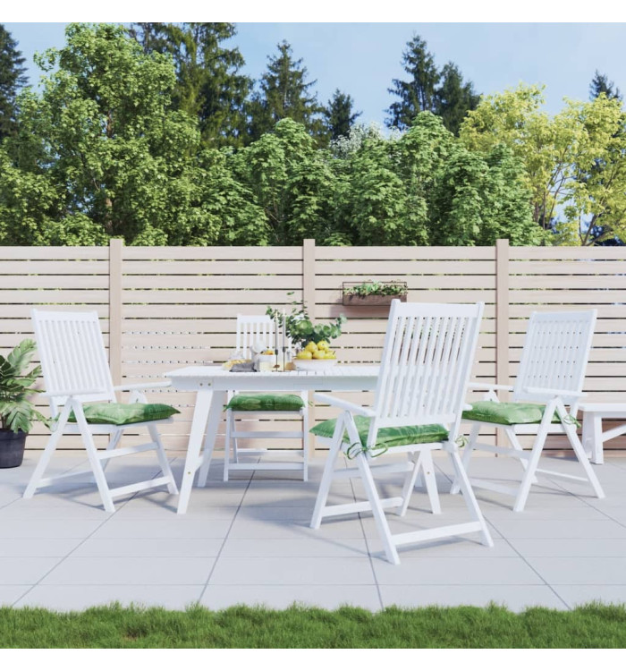 Coussins de chaise lot de 4 à motif de feuilles 40x40x7 cm | Mobilier & Déco