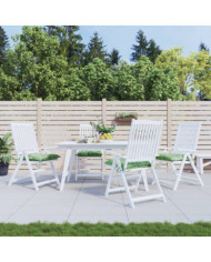 Coussins de chaise lot de 4 à motif de feuilles 40x40x7 cm | Mobilier & Déco