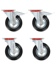 Roulettes pivotantes 4 pcs 160 mm | Mobilier & Déco