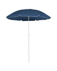 Parasol de jardin avec mât en acier bleu 180 cm | Mobilier & Déco