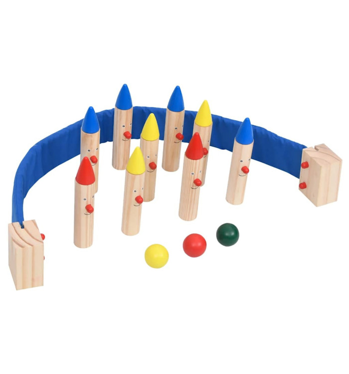 Jeu de bowling Multicolore Bois de pin massif | Mobilier & Déco