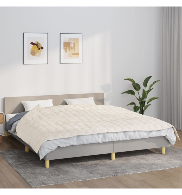 Couverture lestée Crème clair 155x220 cm 11 kg Tissu | Mobilier & Déco