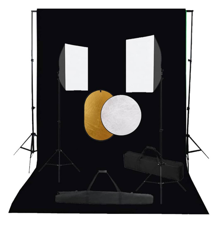 Kit de studio photo boîtes à lumière toile de fond réflecteur | Mobilier & Déco